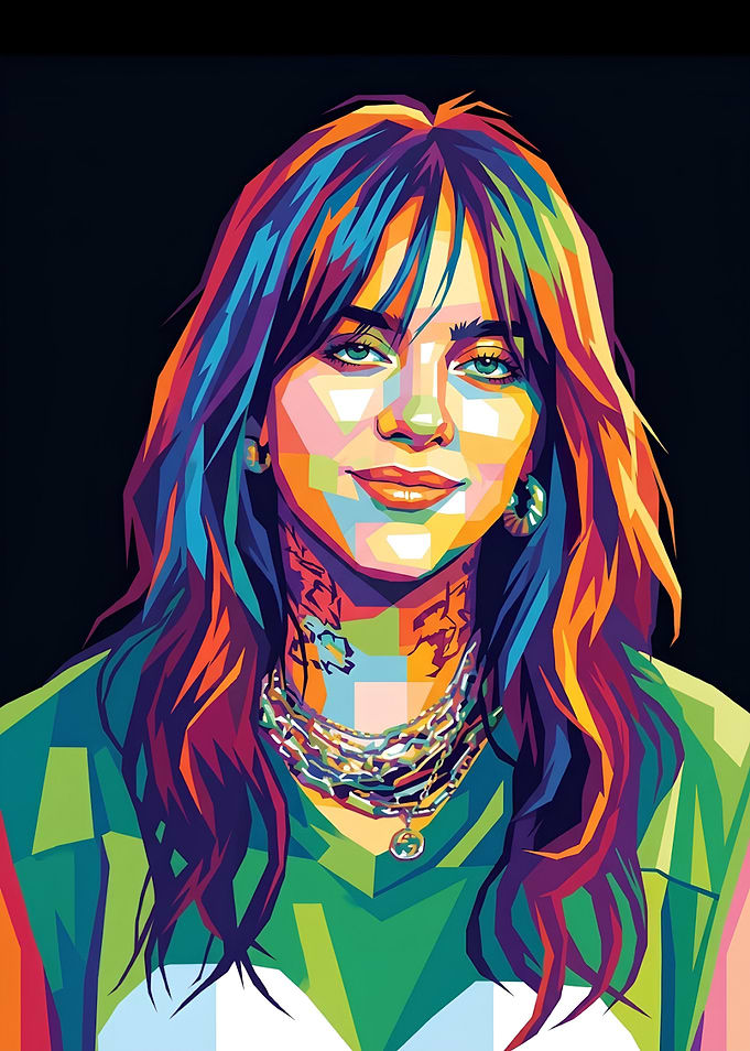 Billie Eilish Pop Art Portrait
