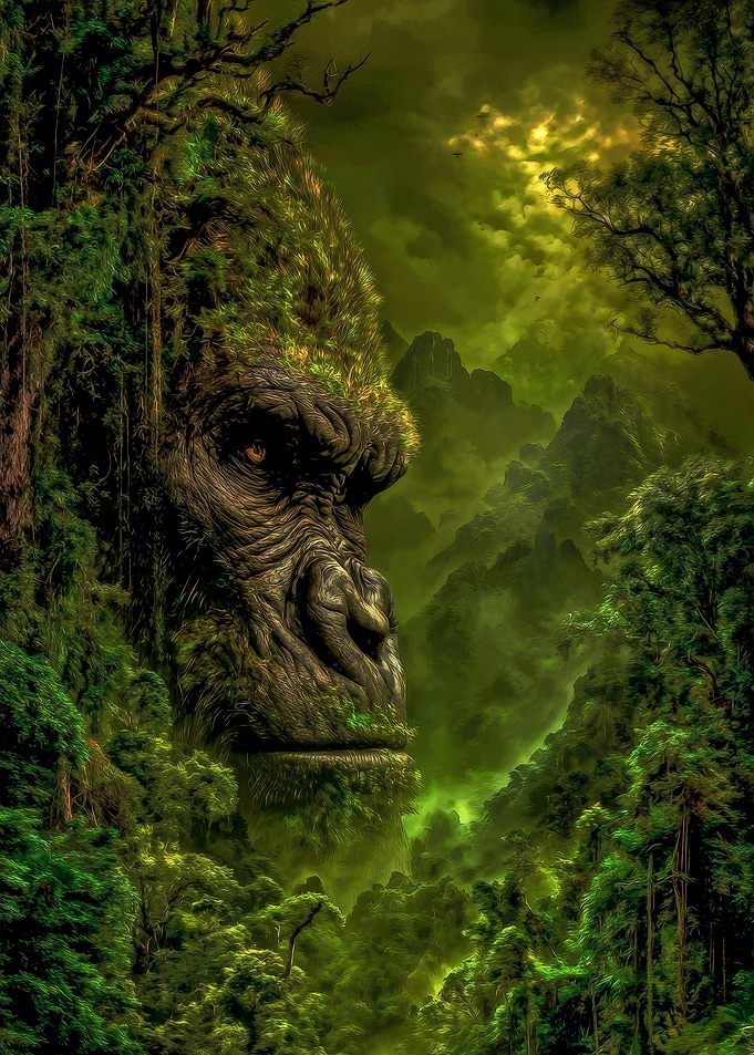 Giant Gorilla Mountain Landscape
