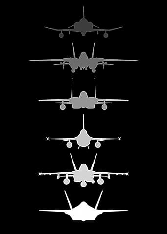 Fighter Jets F-4 F-14 F-15 F-16 F-18 F-35