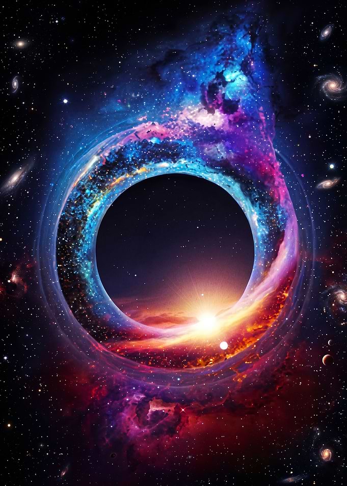 Black Hole Galaxy Cosmic Art