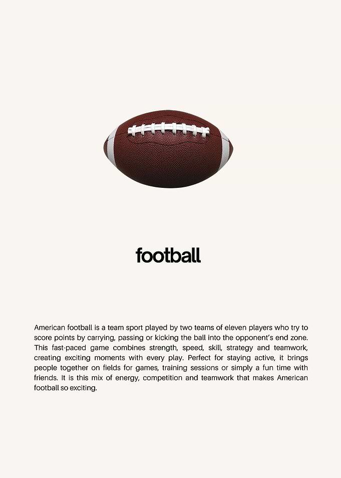 American Football Minimalist Poster