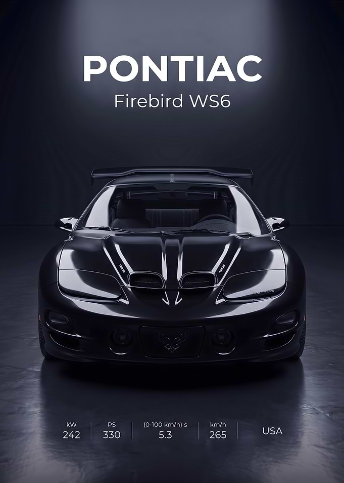 Pontiac Firebird WS6 Studio Poster