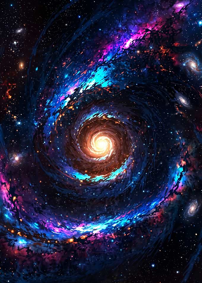 Galaxy Spiral Cosmic Nebula Poster