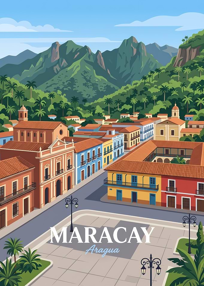 Maracay Aragua City Travel Poster