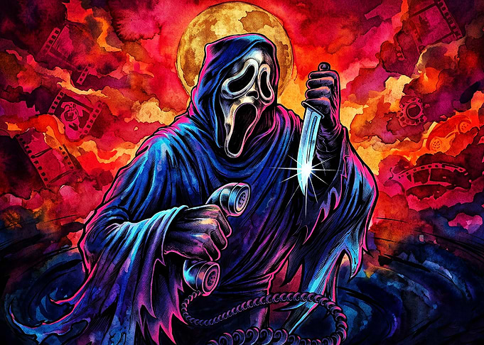 Ghostface Horror Movie Art
