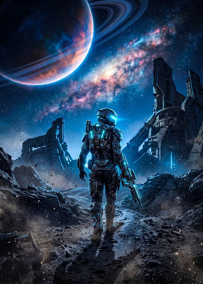 Alien Planet Sci-Fi Soldier