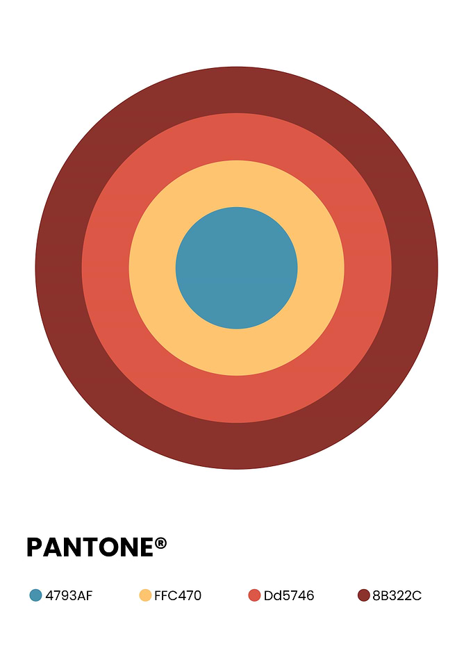 Pantone Color Palette Concentric Circles