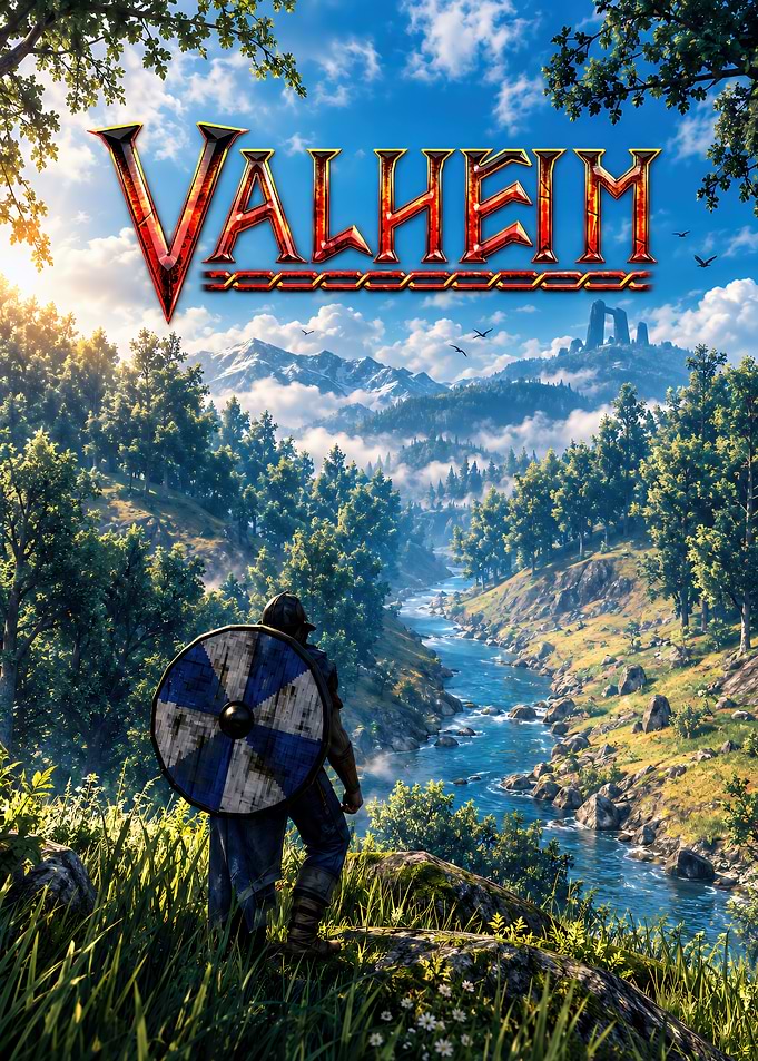 Valheim Viking Warrior Landscape