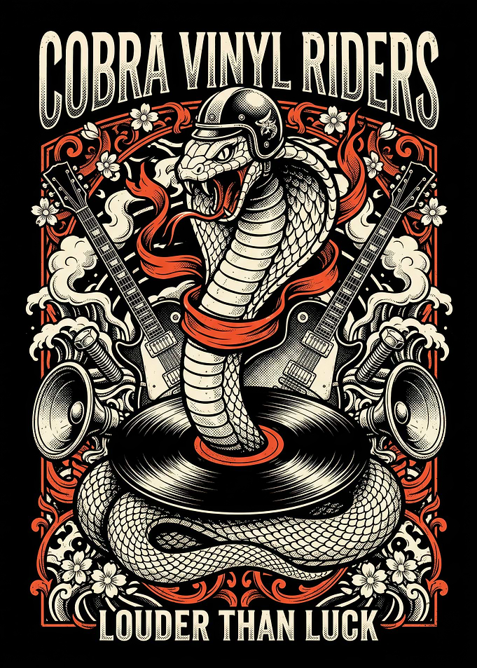 Cobra Vinyl Riders Rock Poster