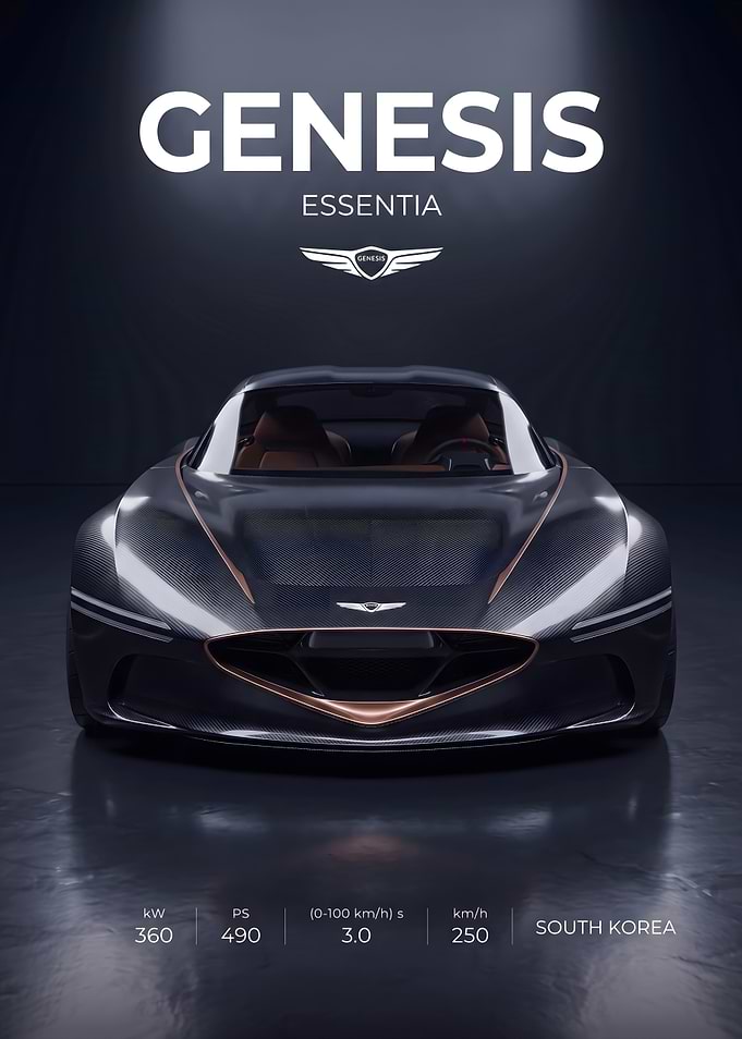 Genesis Essentia Concept Car Poster