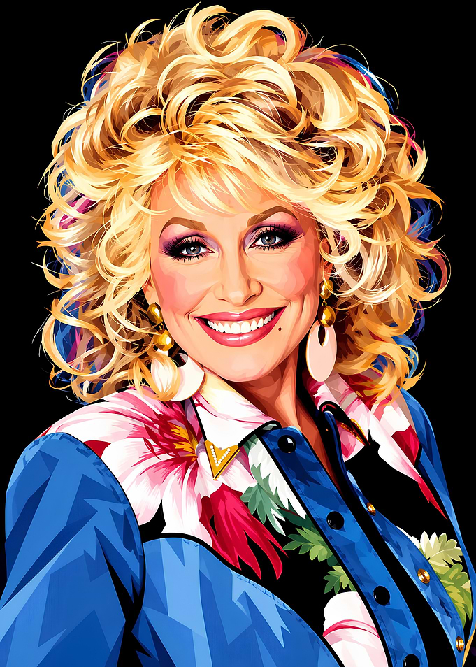 Dolly Parton Vibrant Digital Portrait