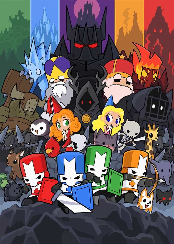 Castle Crashers Pixel Art Ensemble