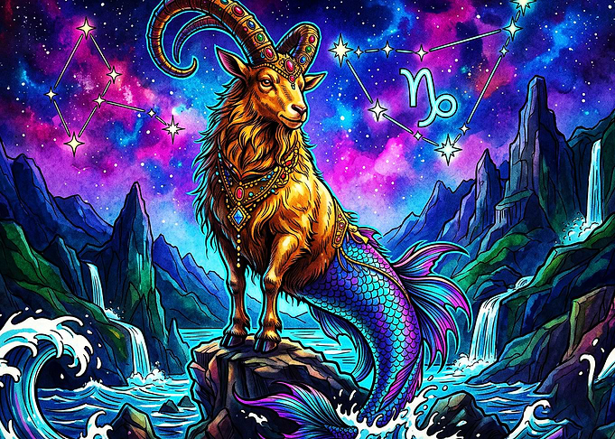 Capricorn Zodiac Cosmic Fantasy Pos