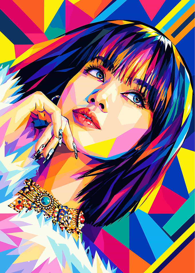 Lisa Blackpink WPAP Pop Art Portrait