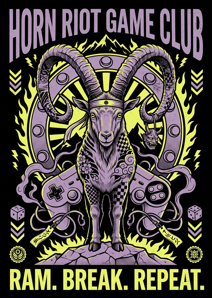 Horn Riot Game Club Graphic