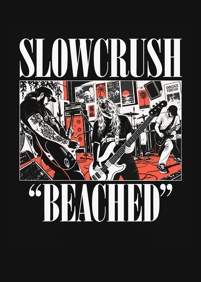 Slowcrush Beached Band Poster Art