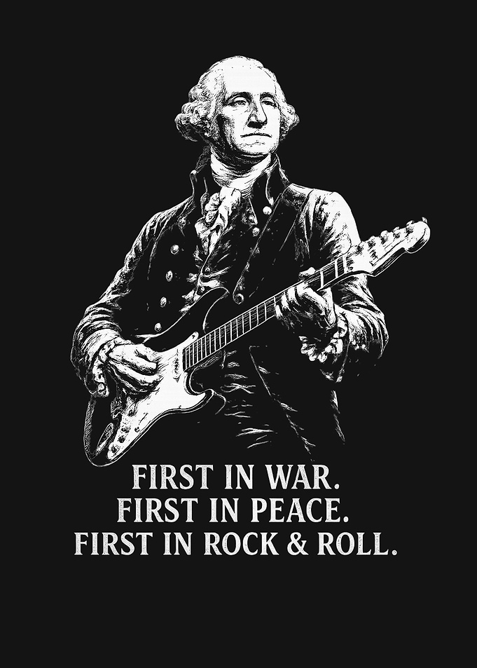 George Washington Rock & Roll Illustration