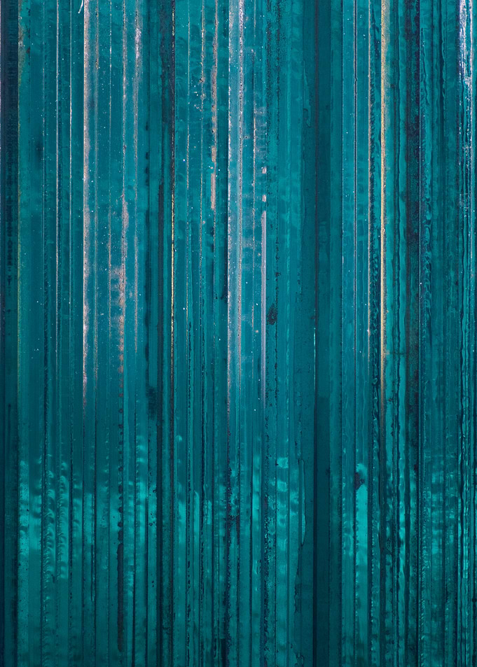 Weathered Teal Glass Strips