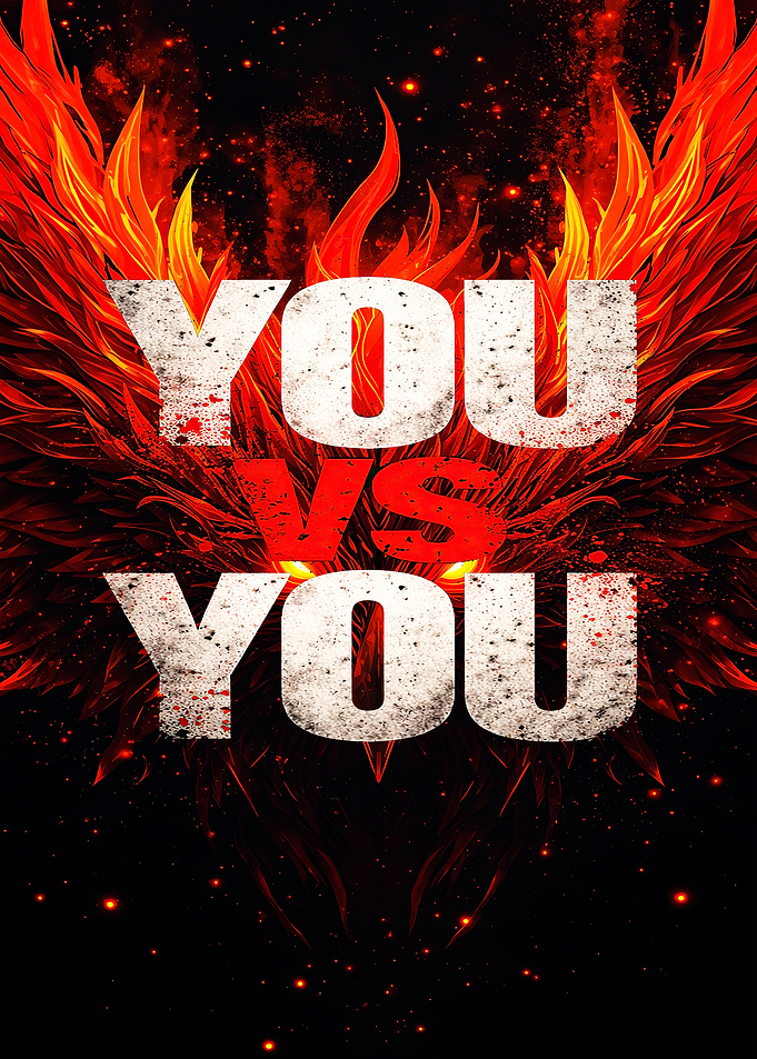 You vs You Motivational Fire Poster