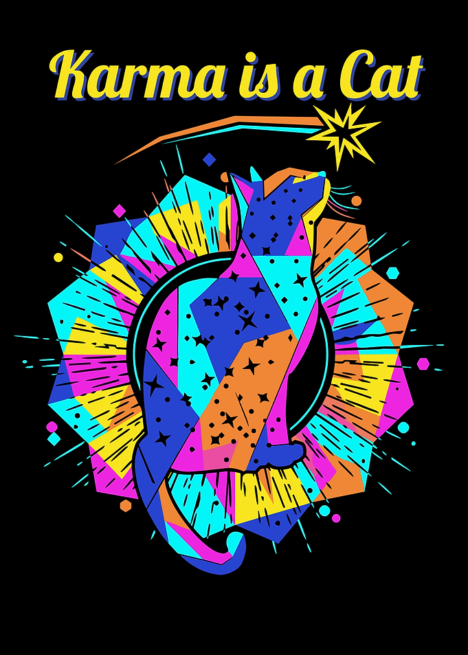 Karma is a Cat Pop Art