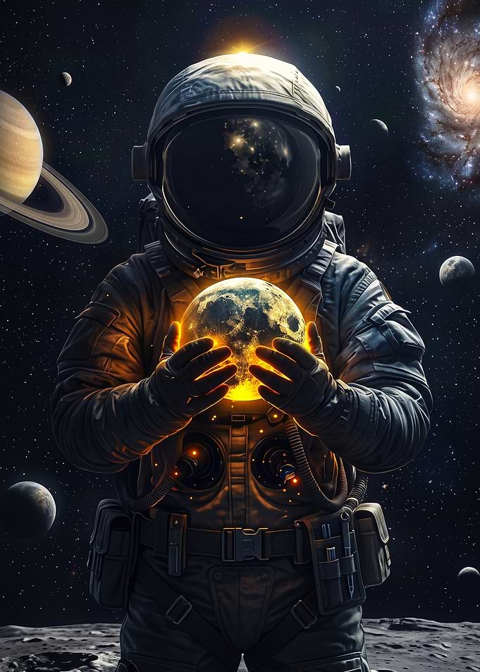 Astronaut Universe Planet Cosmic Ar