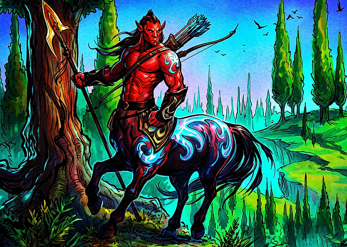 Centaur Archer Fantasy Art Poster