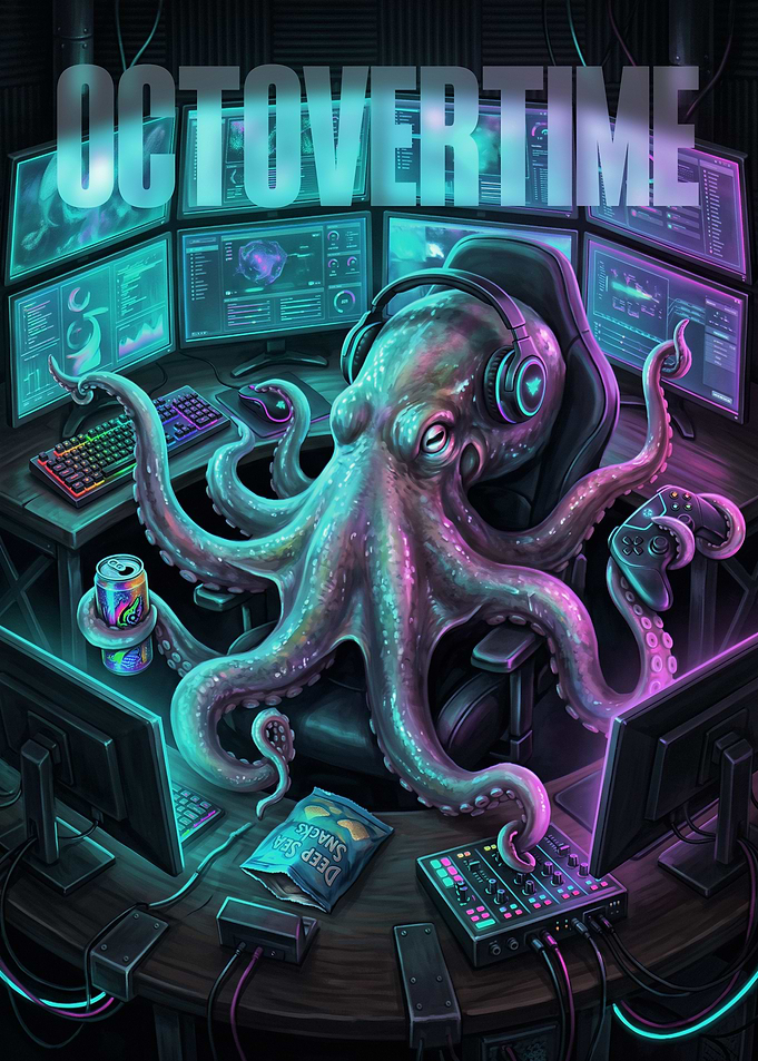 Octopus Gamer Working Overtime