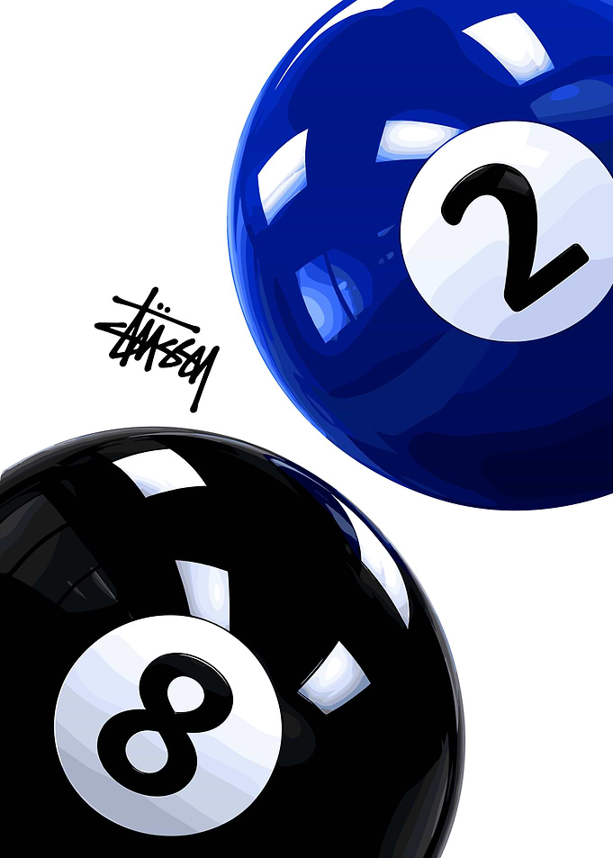 Stussy Billiard Balls Graphic Art