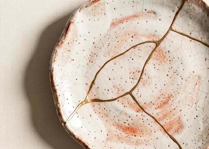 Akane Shino Kintsugi Ceramic Plate