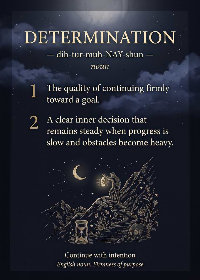 Determination Definition Inspirational Poster