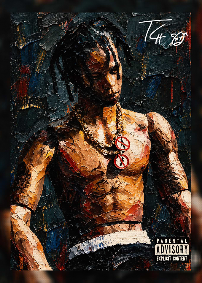 Travis Scott Oil Painting Portrait