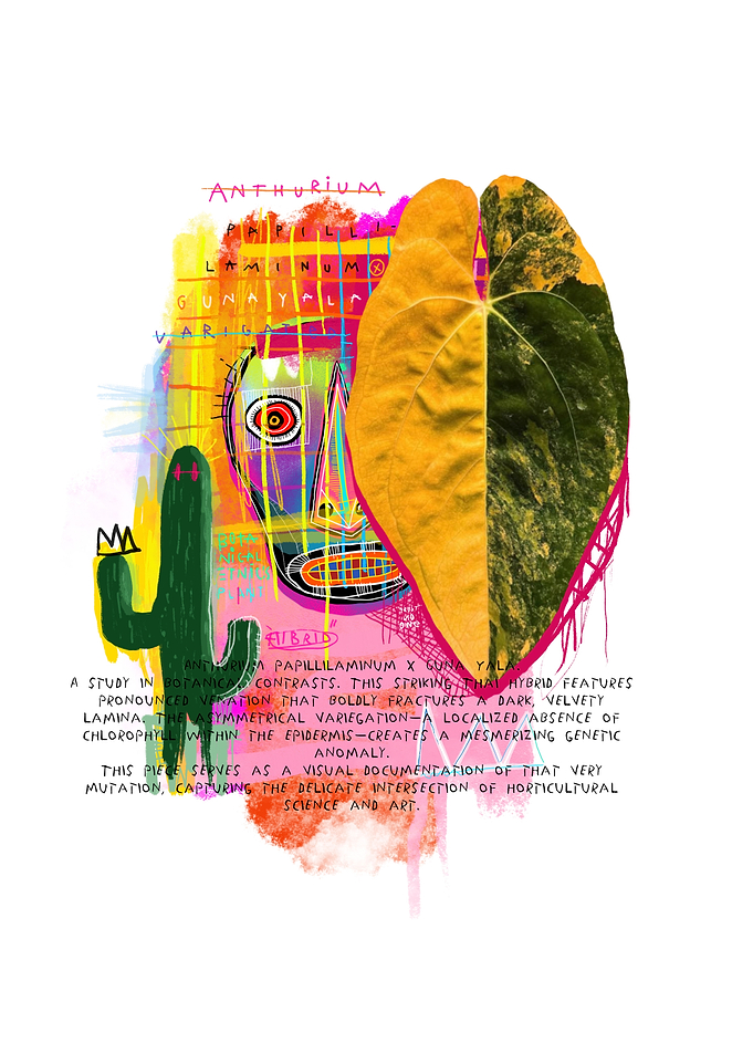 Anthurium Gunayala Variegated Art Print