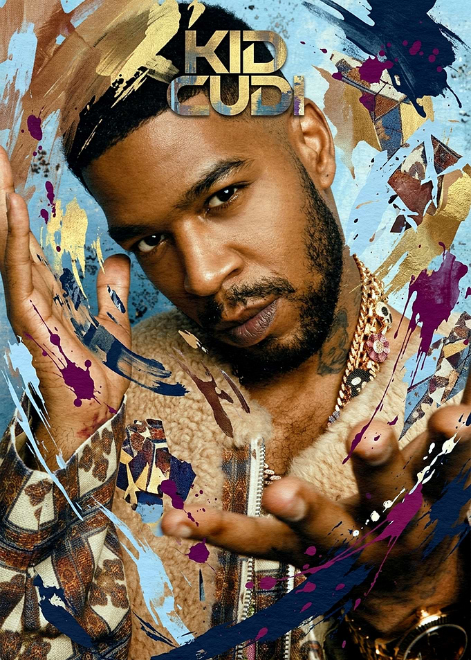 Kid Cudi Artistic Portrait Poster