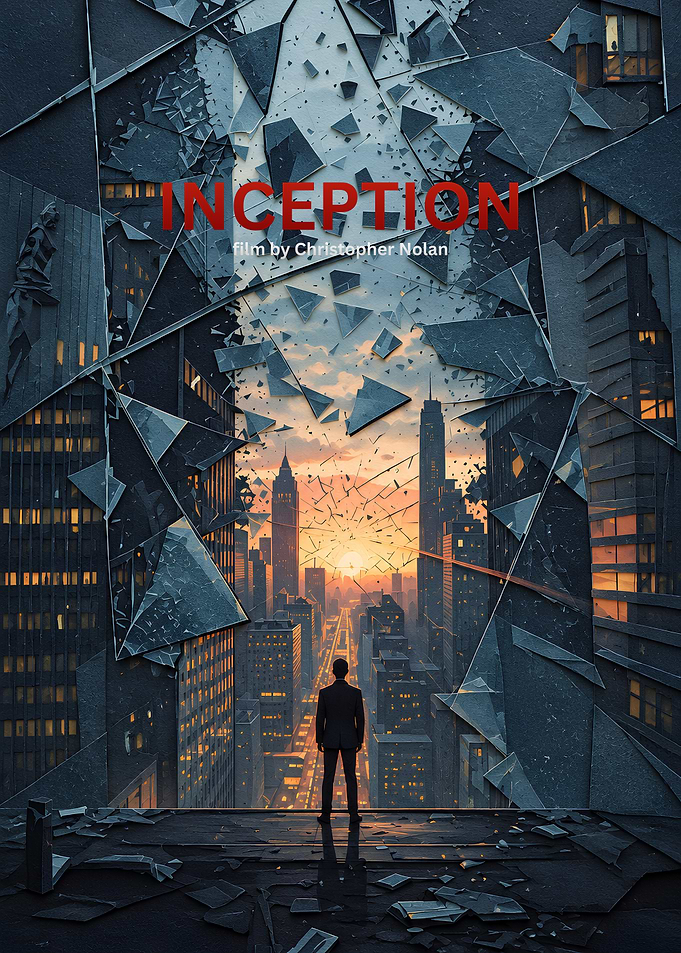 Inception Movie Poster Shattered Glass