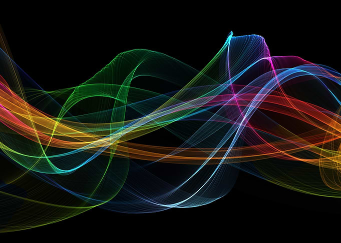 Vibrant Multicolored Abstract Light Waves