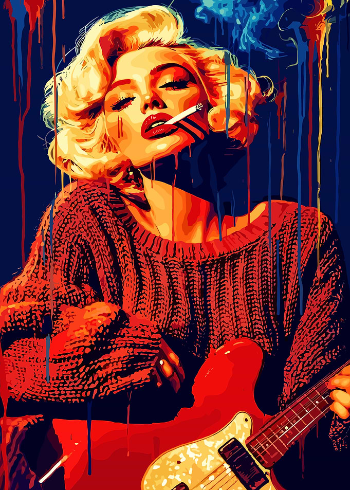 Marilyn Monroe Pop Art Guitarist