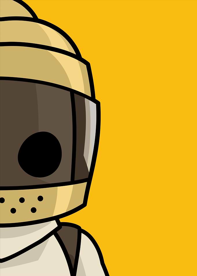 Minimalist Astronaut Helmet Illustration