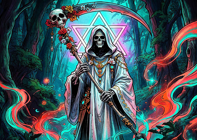 Grim Reaper with Floral Scythe
