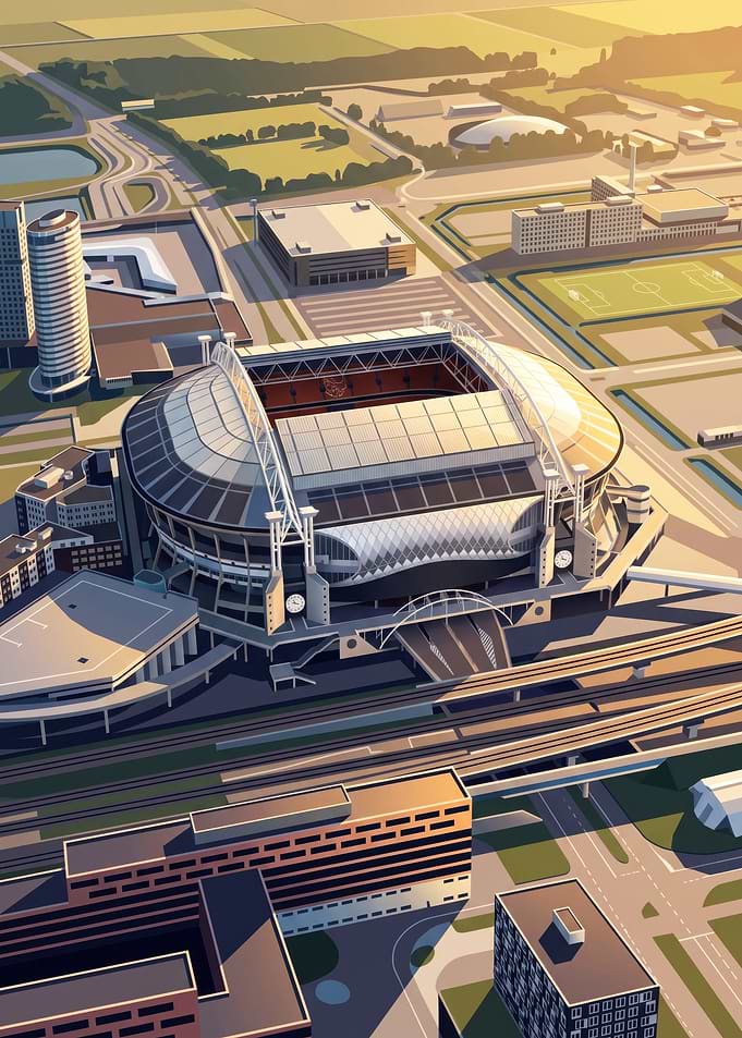 Aerial View of Johan Cruyff Arena