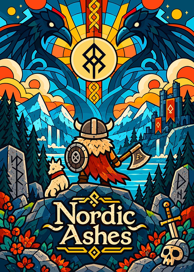 Nordic Ashes Viking Game Poster