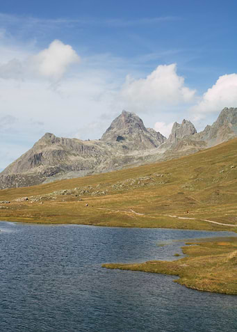 Alpine Lake and Mountain Landscape