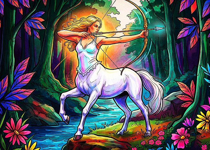 Centaur Archer Fantasy Forest Art