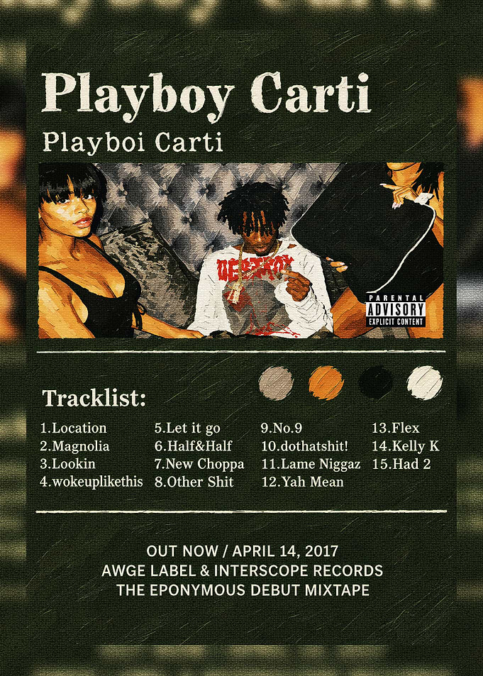 Playboi Carti Self-Titled Mixtape Poster