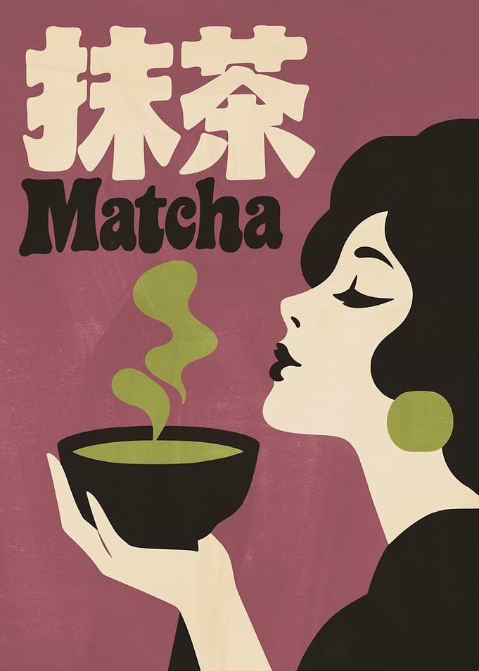 Vintage Matcha Tea Poster