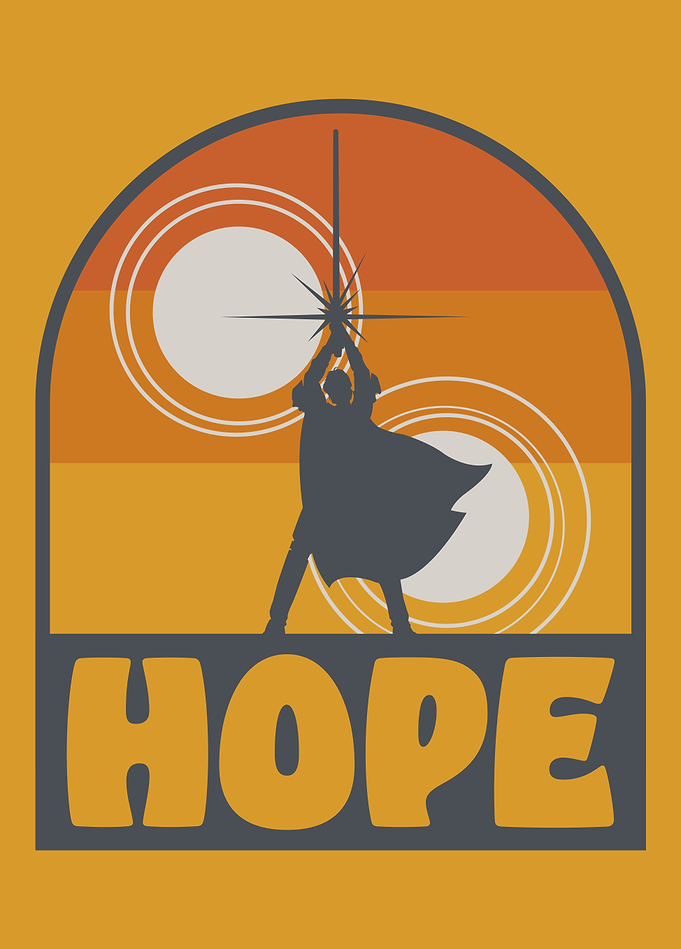 Galactic Hope: Lightsaber Silhouette