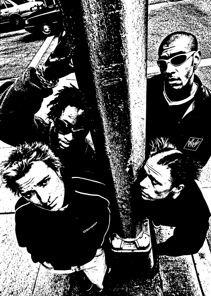 High Contrast Portrait of Four Men