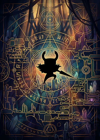 Hollow Knight Silhouette Map Art