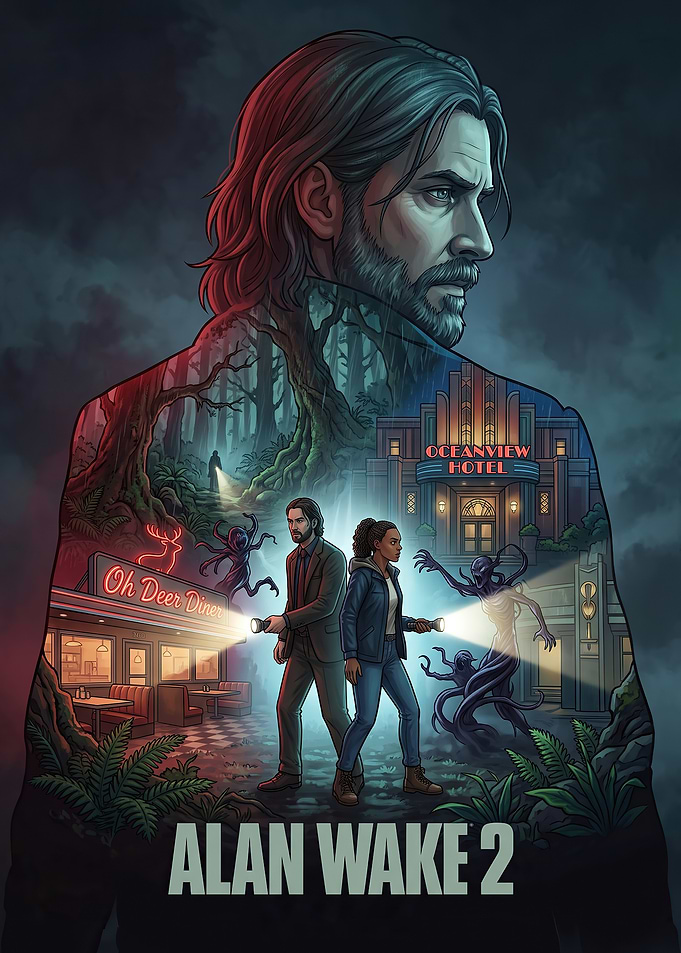 Alan Wake 2 Double Exposure Poster