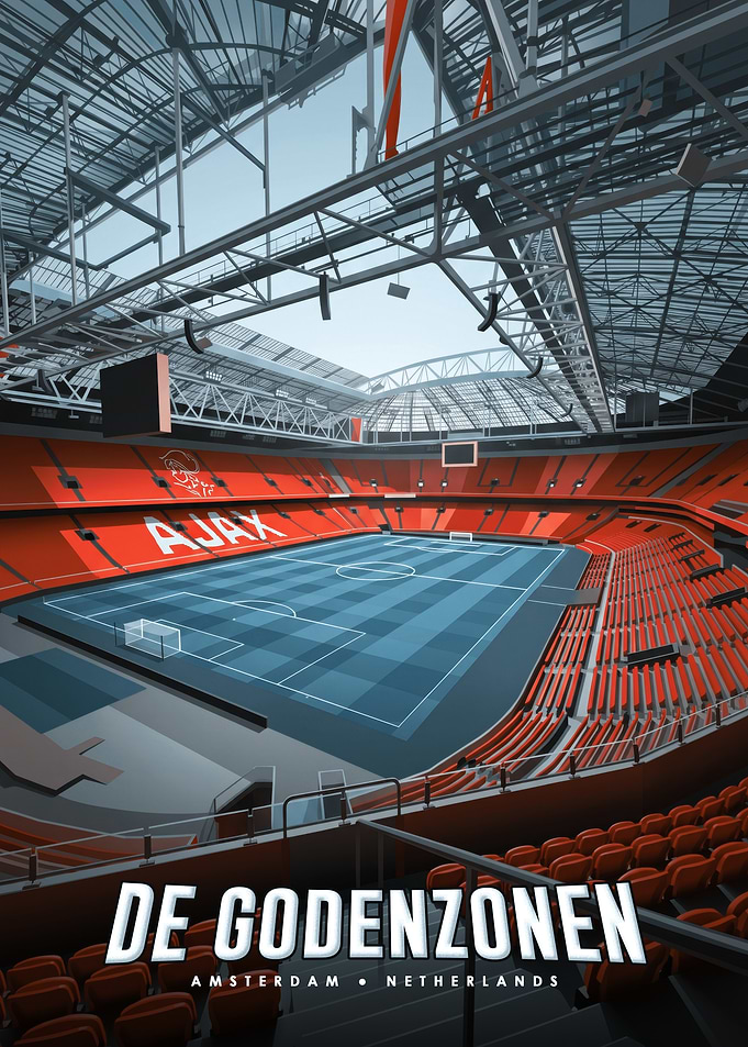 Ajax Amsterdam Stadium Poster