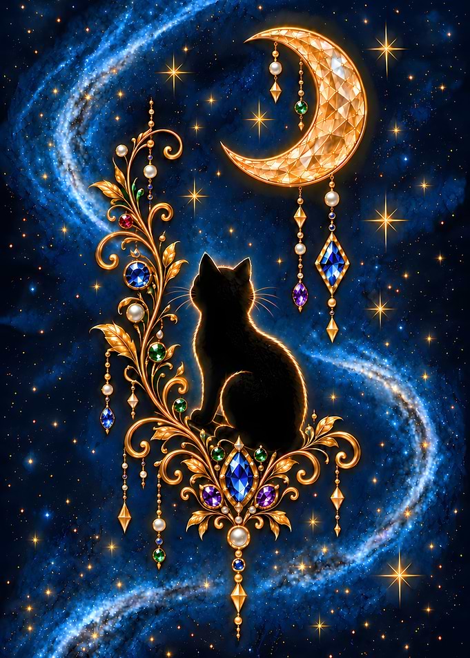 Moonlit Jewel Cat